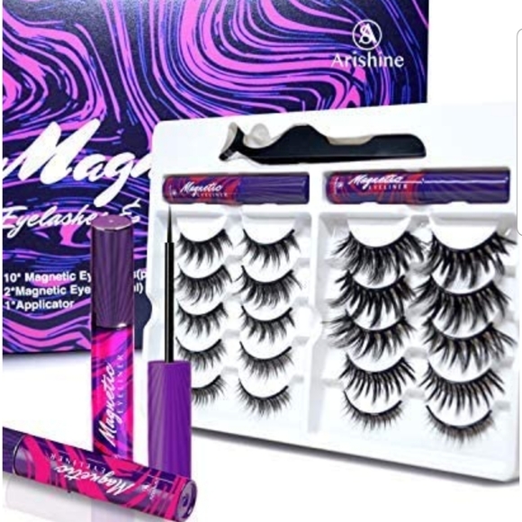 MAGNETIC 10 EYELASHES  AND 2 magnetic eyeliners - Picture 3 of 7